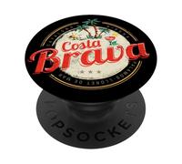 Costa Brava Vintage Cataluña España Souvenir Vacaciones PopSockets PopGrip Adhesivo