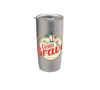 Costa Brava vintage Cataluña España souvenir vacaciones Vaso térmico de acero inoxidable de doble pared
