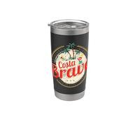 Costa Brava vintage Cataluña España souvenir vacaciones Vaso térmico de acero inoxidable de doble pared