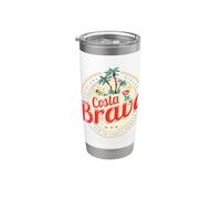 Costa Brava vintage Cataluña España souvenir vacaciones Vaso térmico de acero inoxidable de doble pared