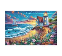 Costa con Rocas y Arrecifes Puzzle 1000 Piezas Cartón Resistente para Parejas Noches De Cita Actividad Antiestrés Tiempo Libre Pack Completo Regalo Aniversario 1000 PCS