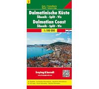 Costa Dalmata 2 1:100.000: Sibenik - Split - Vis: 0704 (Auto karte)