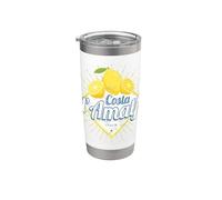 Costa d'Amalfi limón Italia Vintage Amalfi Coast Souvenir Vaso térmico de acero inoxidable de doble pared