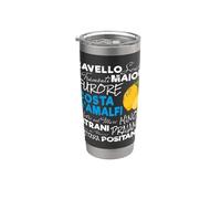 Costa d'Amalfi limón Italia Vintage Amalfi Coast Souvenir Vaso térmico de acero inoxidable de doble pared