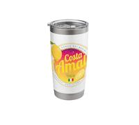Costa d'Amalfi limón Italia Vintage Amalfi Coast Souvenir Vaso térmico de acero inoxidable de doble pared
