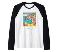 Costa de Amalfi Souvenir Italia costiera Italiana amalfitana Camiseta Manga Raglan