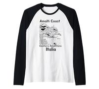 Costa de Amalfi Souvenir Italia costiera Italiana amalfitana Camiseta Manga Raglan