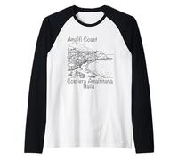 Costa de Amalfi Souvenir Italia costiera Italiana amalfitana Camiseta Manga Raglan