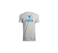 Costa Del Mar Emblema Marlin Unisex para Adultos, Cuello Redondo, Manga Corta, Gris Jaspeado, Talla M