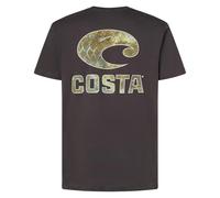 Costa Del Mar Mossy Oak Coastal-Camiseta de Manga Corta con Cuello Redondo, Gris, XL para Hombre