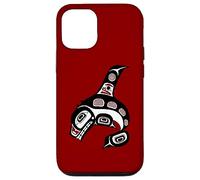 Costa del Pacífico Noroeste Haida Art Orca Ballena Carcasa para iPhone 12/12 Pro