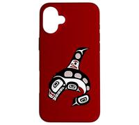Costa del Pacífico Noroeste Haida Art Orca Ballena Carcasa para iPhone 16 Plus