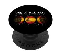 Costa del Sol Bandera Española Vacaciones España Souvenir PopSockets PopGrip Adhesivo