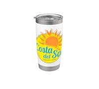 Costa del Sol España Andalucía Vintage Málaga Souvenir Vaso térmico de acero inoxidable de doble pared