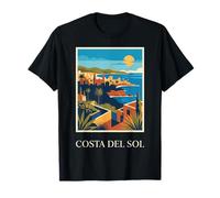 Costa del Sol España Europa Retro Costa Viajes Gráfico Camiseta