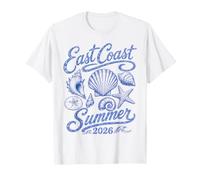 Costa Este, Verano 2026, Vintage, Recuerdo de Conchas Marinas para niñas Camiseta