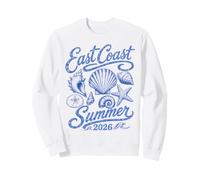 Costa Este, Verano 2026, Vintage, Recuerdo de Conchas Marinas para niñas Sudadera