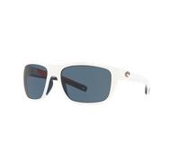 Costa Hombre Sunglass 6S9021 Freedom Series Broadbill - Color del Marco: Blanco USA mate, Color de la Lente: Gris