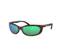 Costa Hombre Sunglass 6S9058 Fathom - Color del Marco: Carey, Color de la Lente: Verde Espejado