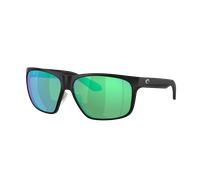 Costa Hombre Sunglass 6S9128 Trades - Color del Marco: Negro Mate, Color de la Lente: Verde Espejado