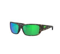 Costa Hombre Sunglass Schoolie - Color del Marco: Pantano mate, Color de la Lente: Verde Espejado