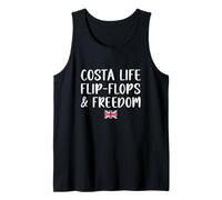 Costa Life Flip Flops and Freedom - Funny British Expat Camiseta sin Mangas