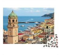 Costa Mediterránea Puzzle de 1000 Piezas Papel para Adultos Paisaje Costero Relajación Decoración Hogar Regalo 38x26cm/1000pcs