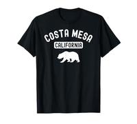 Costa Mesa California Bandera de Estados Unidos Retro Cali Bear Orange County Camiseta