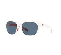 Costa Mujer Sunglass 6S9004 Freedom Series Waterwoman 2 - Color del Marco: Blanco brillante USA, Color de la Lente: Gris