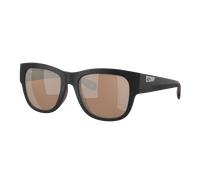 Costa Mujer Sunglass Caleta - Color del Marco: Negro neto, Color de la Lente: Espejo plateado y cobrizo