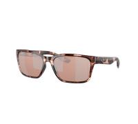 Costa Mujer Sunglass Palmas - Color del Marco: Coral y tortuga, Color de la Lente: Espejo plateado y cobrizo