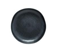 Costa Nova, Livia colección, Vajilla elegante, gres, Plato llano , negro mate, 28 cm, 6 piezas