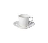 Costa Nova, Nova colección, Vajilla elegante, gres, Taza té y platillo, blanco, 0.19 L, 6 piezas