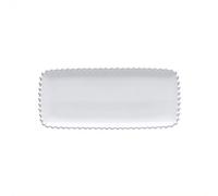 Costa Nova, Pearl colección, Vajilla elegante, gres, Bandeja rectangular, blanco, 30 cm