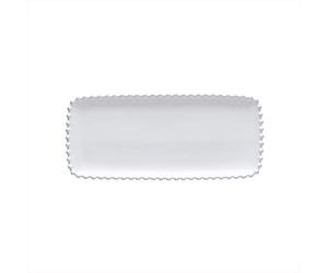 Costa Nova, Pearl colección, Vajilla elegante, gres, Bandeja rectangular, blanco, 30 cm