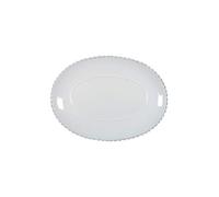 Costa Nova, Pearl colección, Vajilla elegante, gres, Fuente oval, blanco, 33 cm