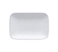 Costa Nova, Pearl colección, Vajilla elegante, gres, Fuente rectangular, blanco, 30 cm