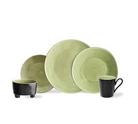 Costa Nova, Riviera colección, Vajilla elegante, gres, Juego de vajilla completa 5 piezas, 1 persona, vert frais (verde claro),