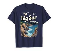 Costa panorámica Vintage de Big Sur, California Camiseta