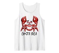 Costa Rica Beach Familia Vacaciones en Grupo Cangrejo Camiseta sin Mangas