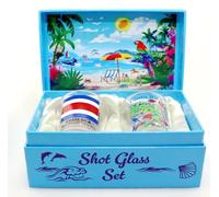 Costa Rica Central America - Juego de vasos de chupito en caja (juego de 2)