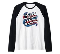 Costa Rica Colores Nacionales Aventura Camiseta Manga Raglan