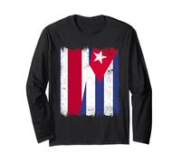 Costa Rica Cuba Media Bandera Patrimonio Cubano Costarricense Manga Larga