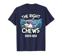 Costa Rica El Derecho a Masticar Divertido Gran Tiburón Blanco Camiseta