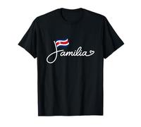 Costa Rica Familia - Bandera de Costa Rica Familia Palabra Arte Camiseta