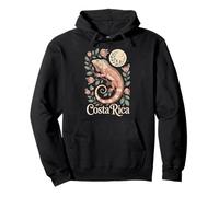 Costa Rica Iguana, Divertidas Flores Tropicales y Luna Sudadera con Capucha