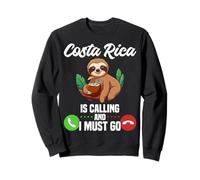 Costa Rica Llama a Sloth Costa Rica Vacation Travel Sudadera