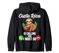 Costa Rica Llama a Sloth Costa Rica Vacation Travel Sudadera con Capucha