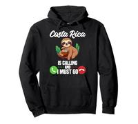 Costa Rica Llama a Sloth Costa Rica Vacation Travel Sudadera con Capucha