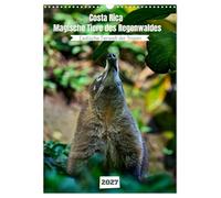 Costa Rica - Magische Tiere des Regenwaldes (Wandkalender 2027 DIN A3 hoch), CALVENDO Monatskalender: Exotische Tierwelt der Tropen